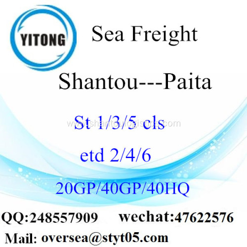 Shantou Port Sea Freight Shipping To Paita